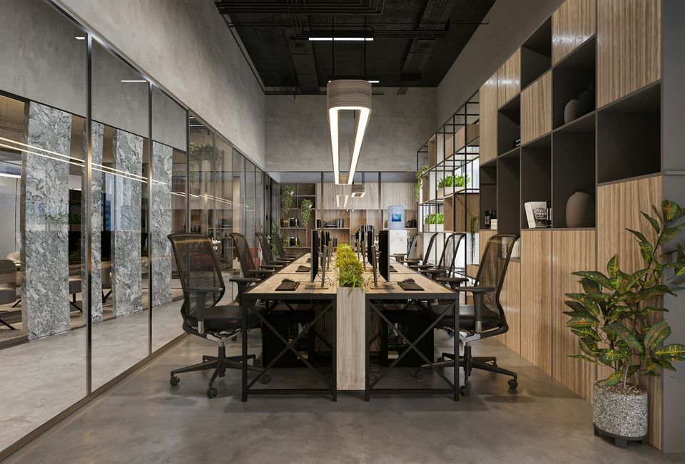 An empty modern office space