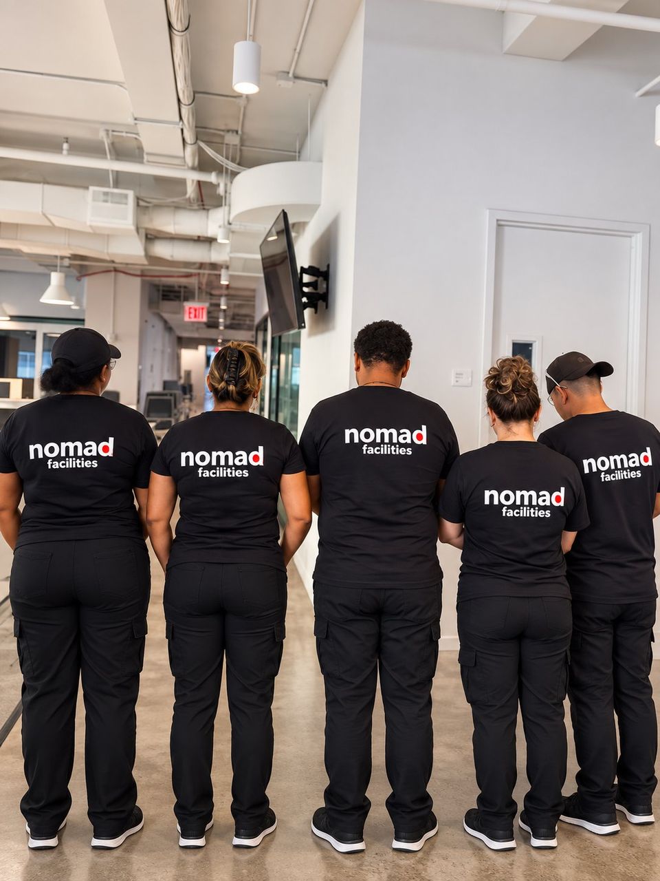 The Nomad Facilities team in uniform